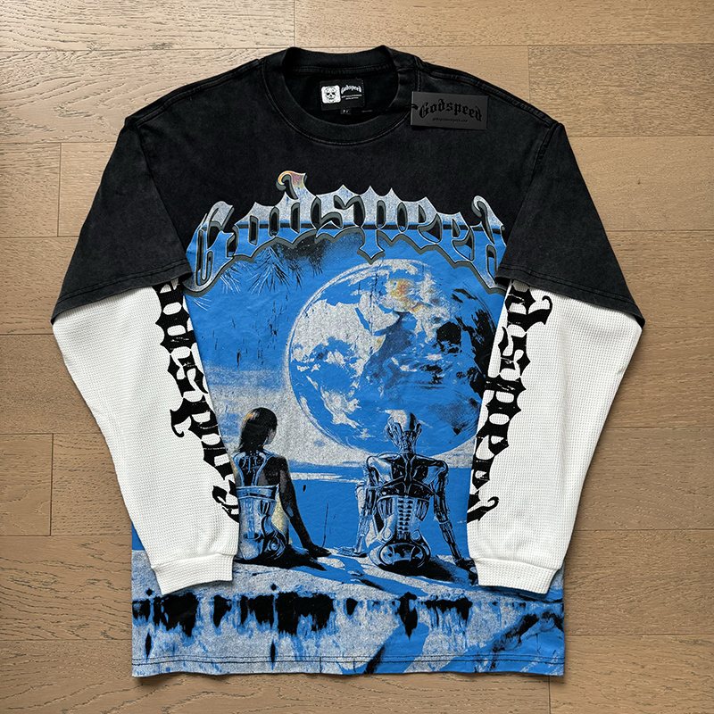 Godspeed E Pluribus Unum Layered Long-Sleeve T-Shirt — front