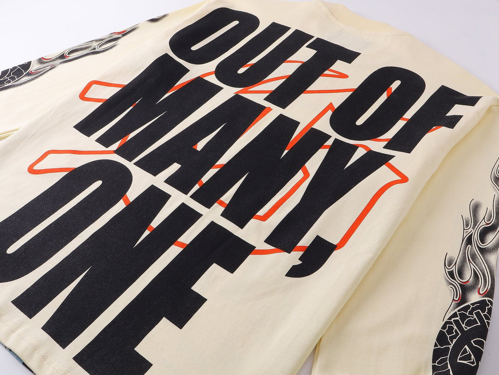 Godspeed Out of Many One Graphic Long-Sleeve T-Shirt — detail