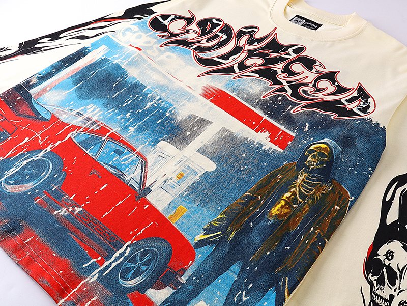 Godspeed Car Graphic Long-Sleeve T-Shirt — detail
