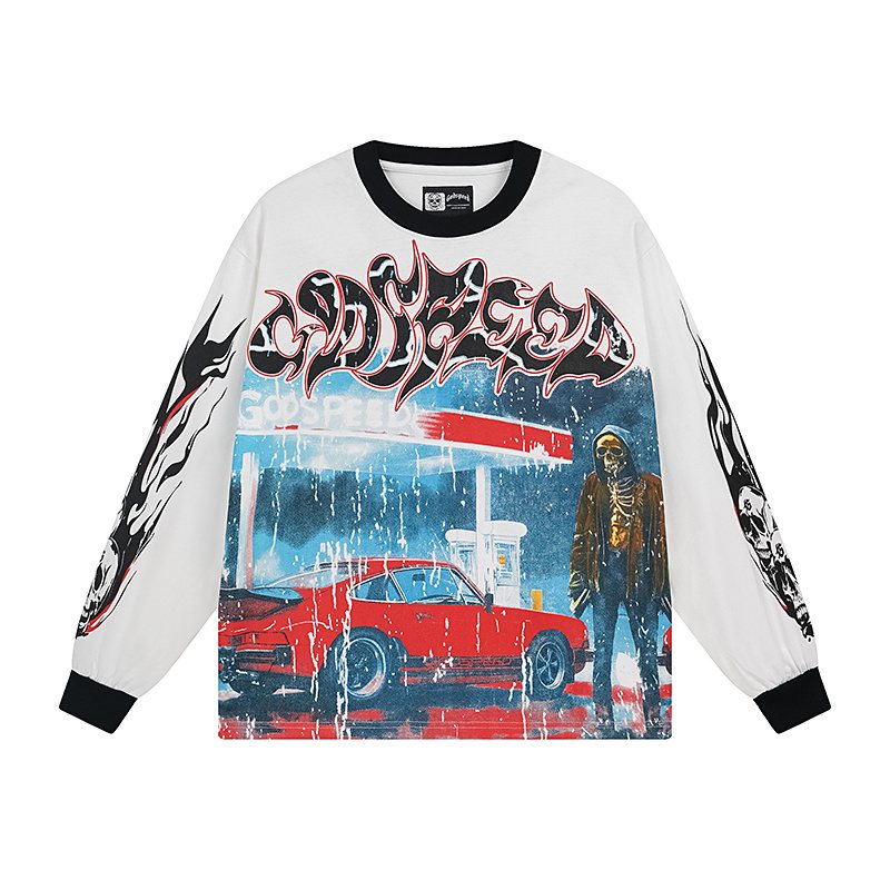 Godspeed Car Graphic Long-Sleeve T-Shirt — hero
