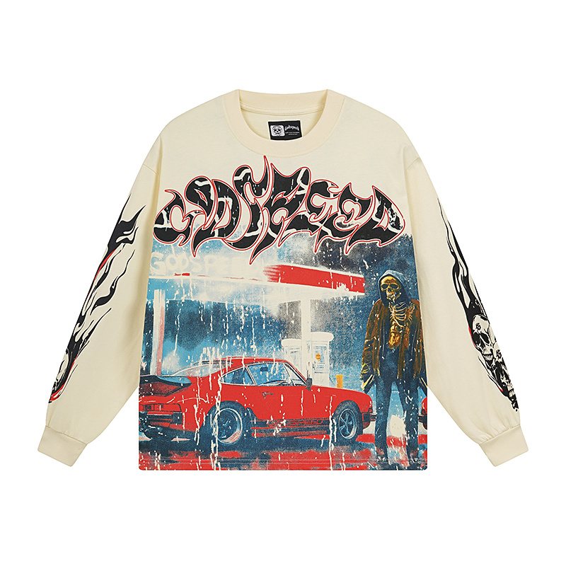 Godspeed Car Graphic Long-Sleeve T-Shirt — front