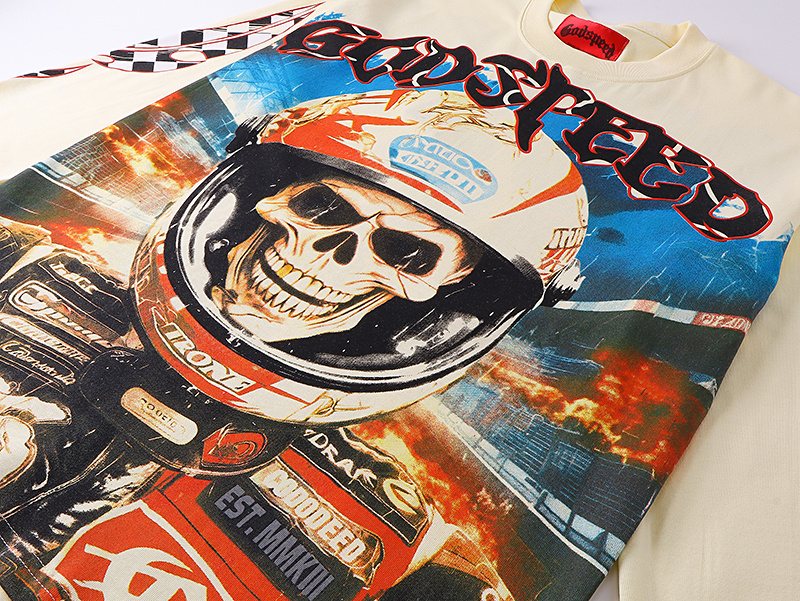 Godspeed Out of Many One Graphic Long-Sleeve T-Shirt — detail