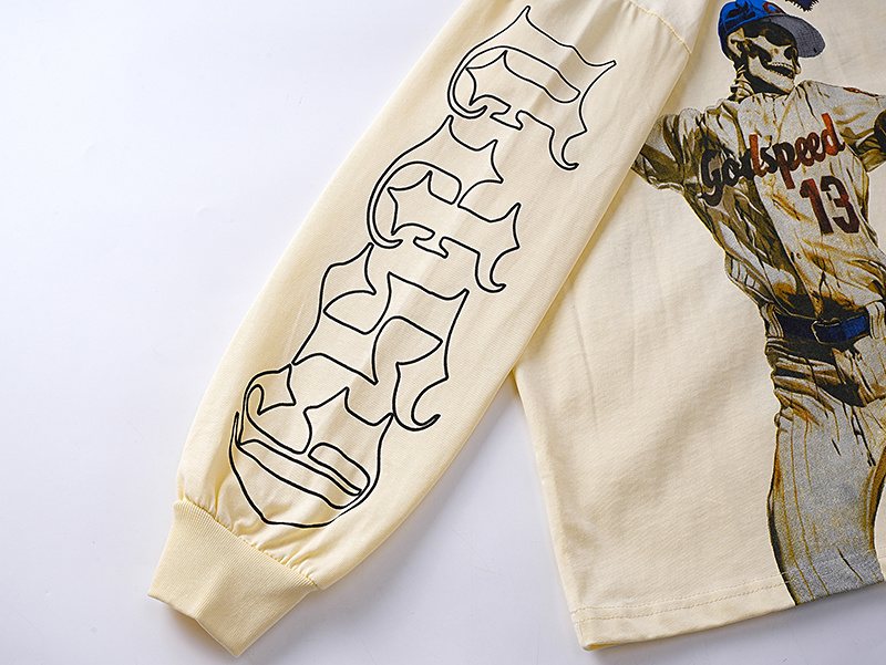 Godspeed Out of Many One Baseball Graphic Long-Sleeve T-Shirt — detail