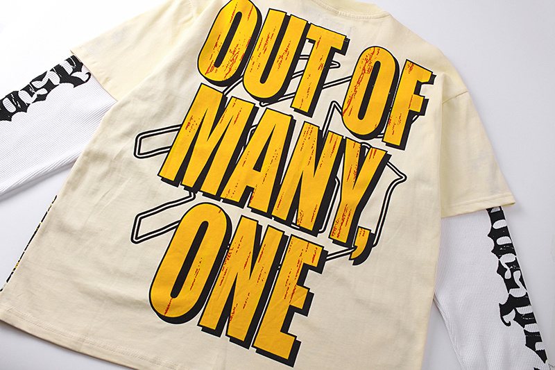 Godspeed Out of Many, One Layered-Look Long-Sleeve T-Shirt — detail