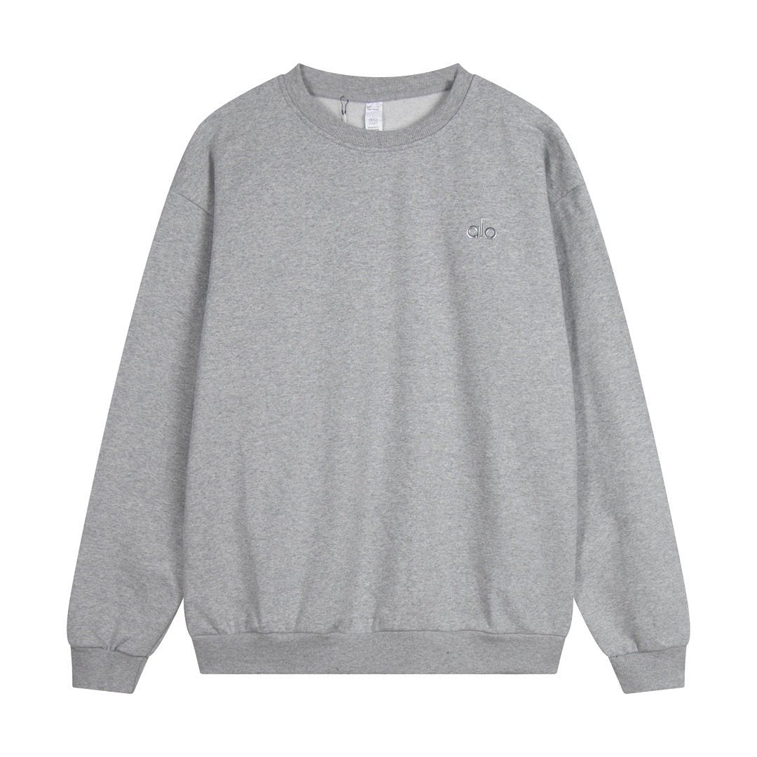 alo Small Logo Crewneck Sweatshirt & Sweatpants Matching Set — front
