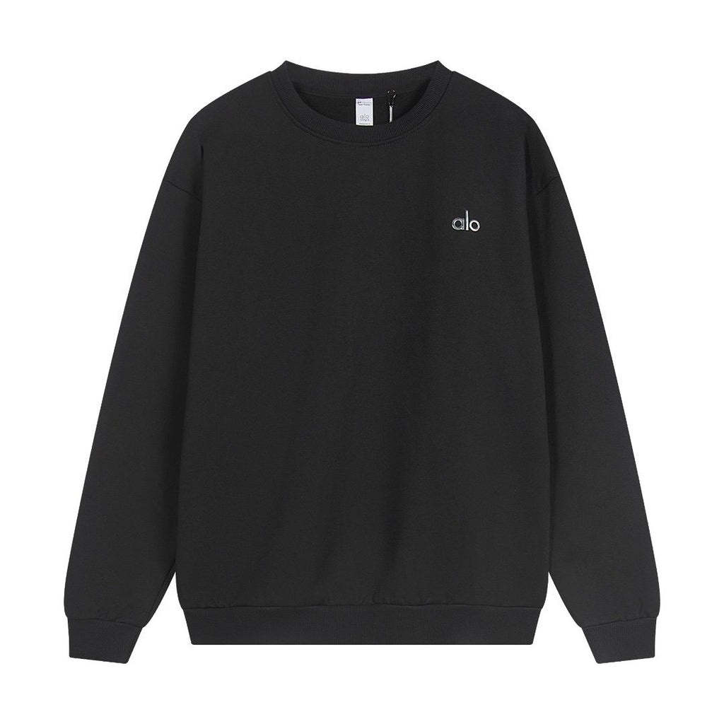 alo Small Logo Crewneck Sweatshirt & Sweatpants Matching Set — front