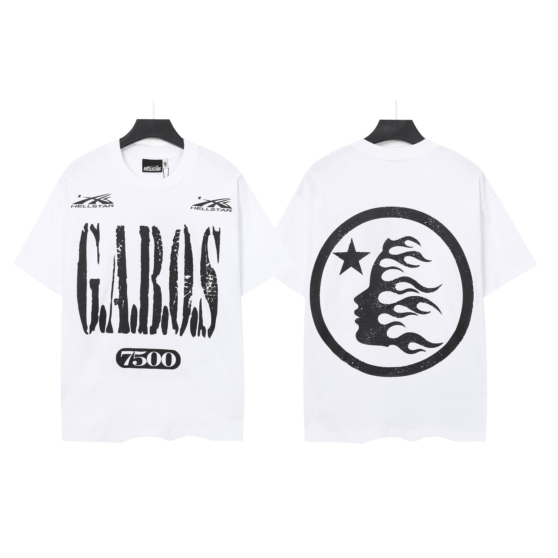 Hellstar Galras 7500 Face & Flame Graphic T-Shirt — front