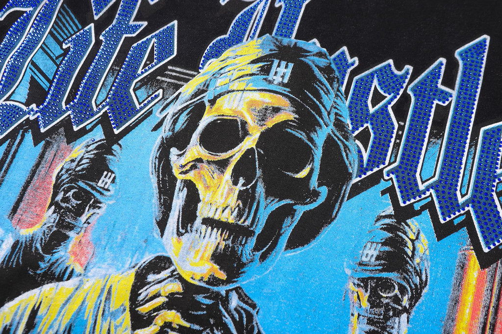 Life Hustlere Skeleton Graphic Short-Sleeve T-Shirt — detail
