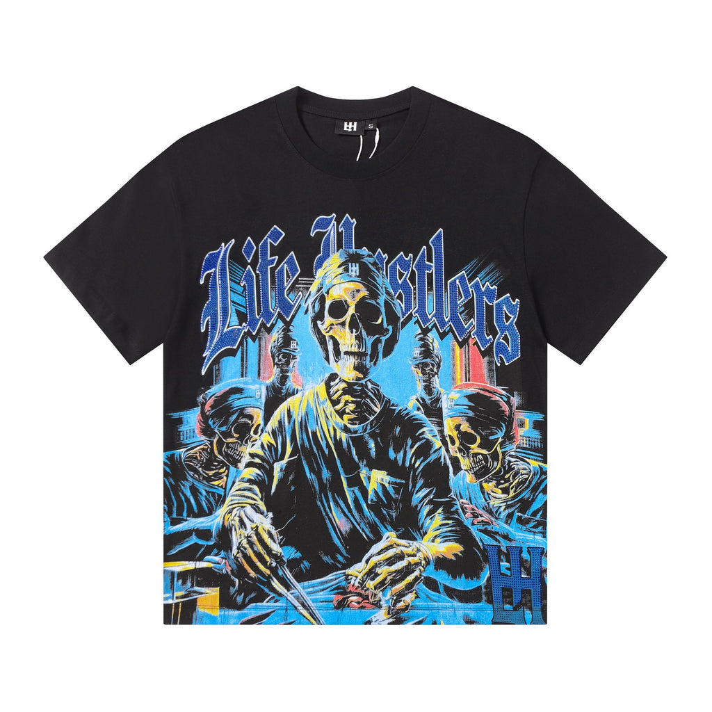 Life Hustlere Skeleton Graphic Short-Sleeve T-Shirt — hero