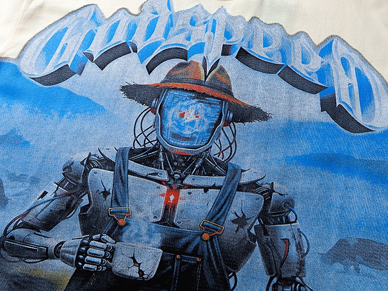 Godspeed Robot Cowboy Graphic T-Shirt — detail