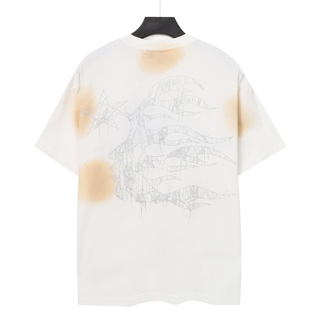 Hellstar Airbrushed Insect & Spiderweb Graphic T-Shirt — back