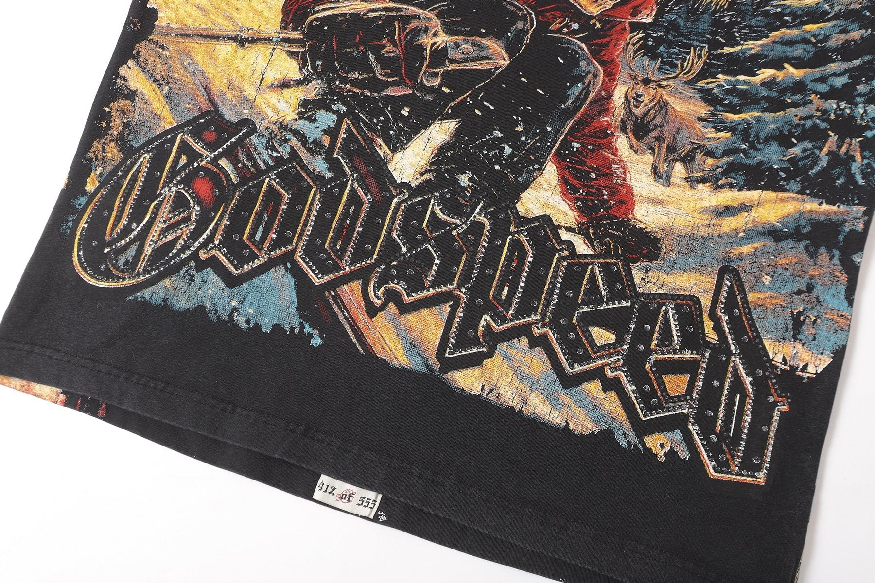 Godspeed Skull Skier Graphic Short-Sleeve T-Shirt — detail