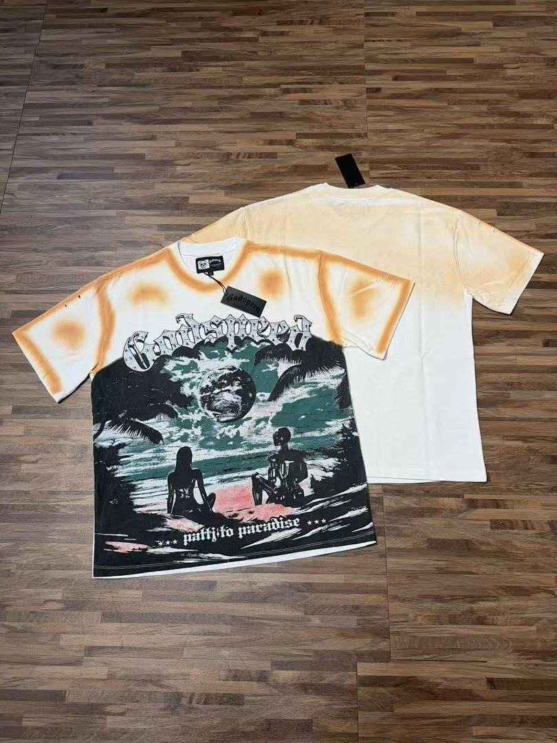 Godspeed Puffito Paradise Spray-Dye Graphic T-Shirt — context