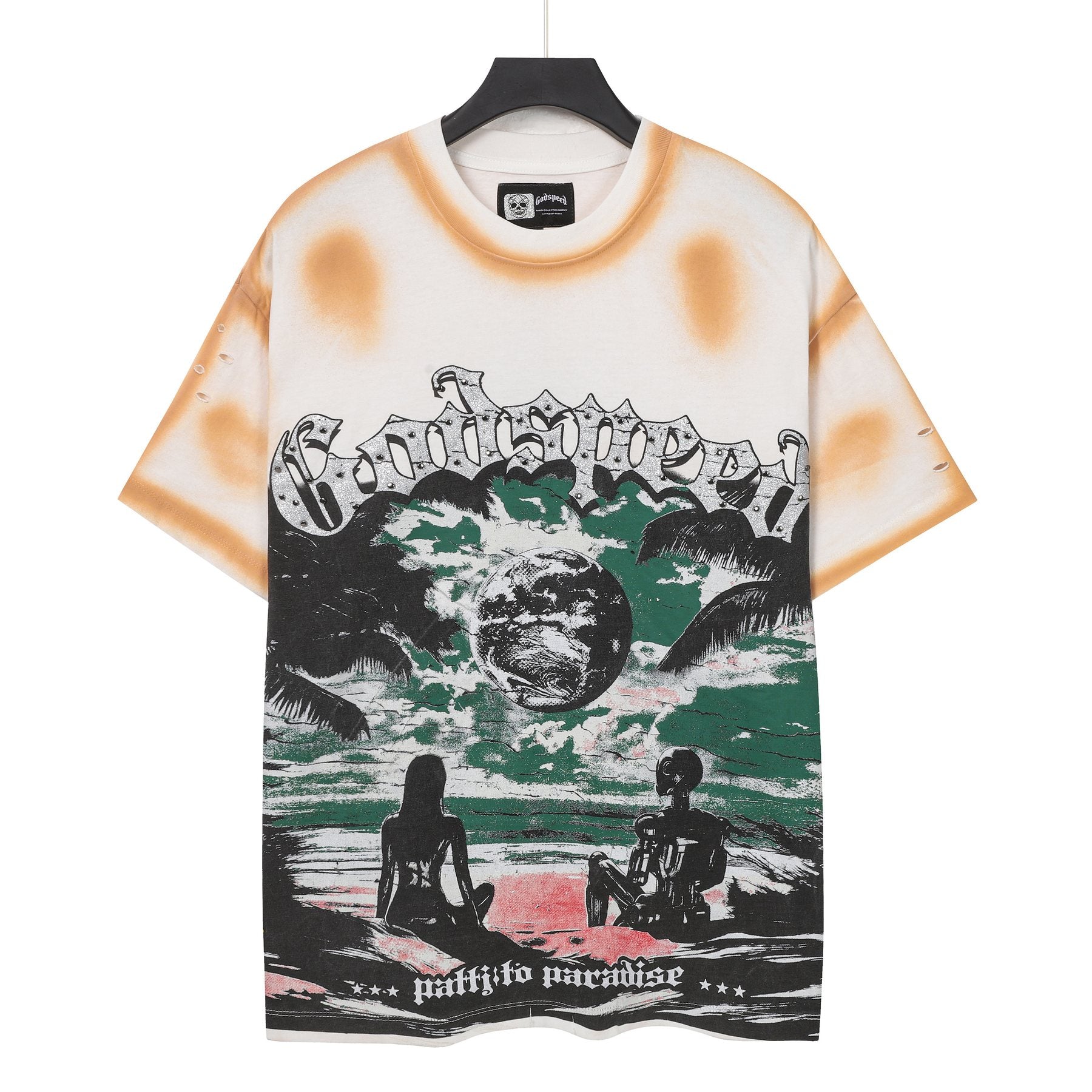 Godspeed Puffito Paradise Spray-Dye Graphic T-Shirt — front