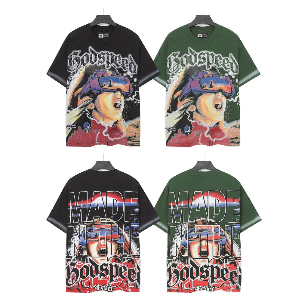 Godspeed New Born Rhinestone Graphic T-Shirt — comparison