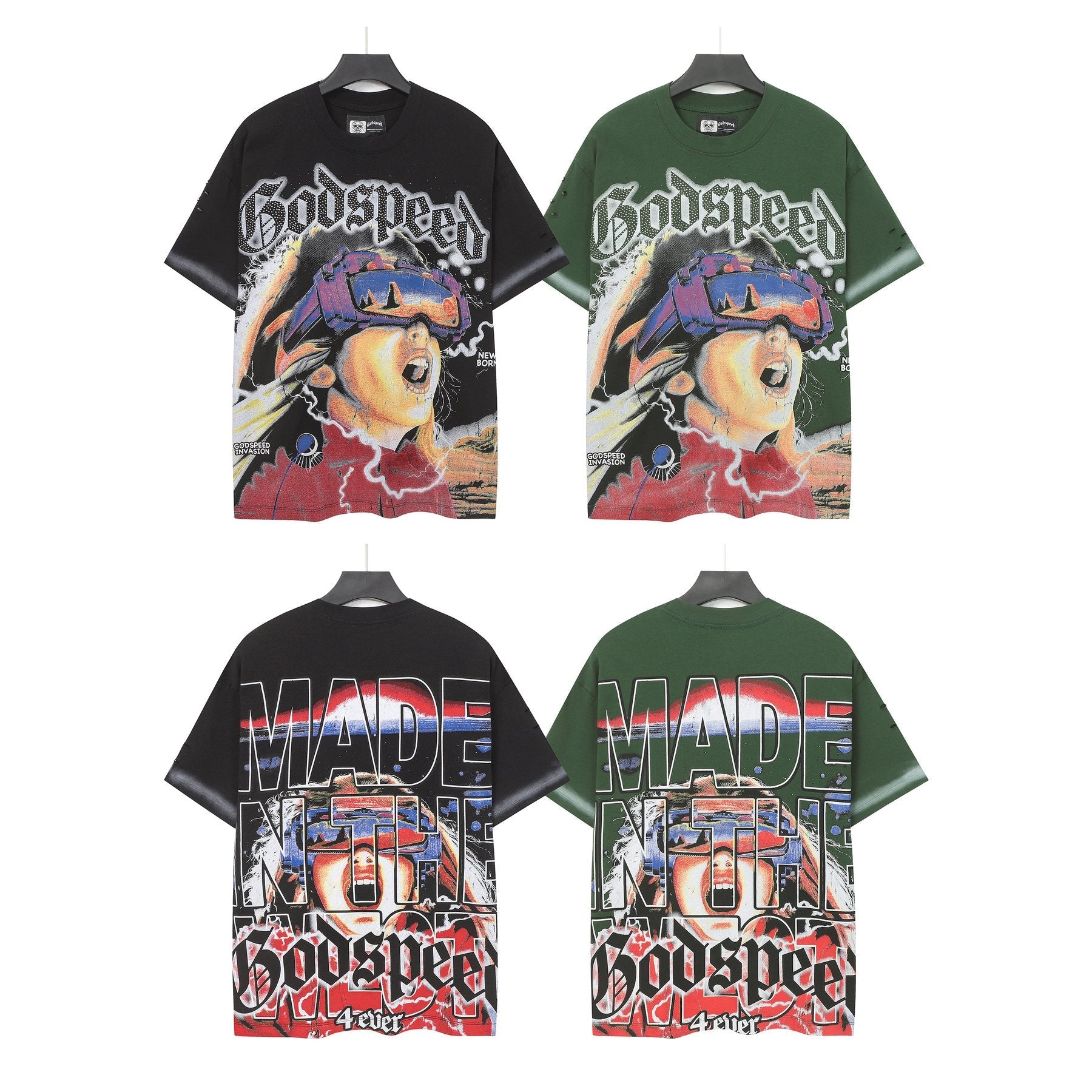 Godspeed New Born Rhinestone Graphic T-Shirt — comparison