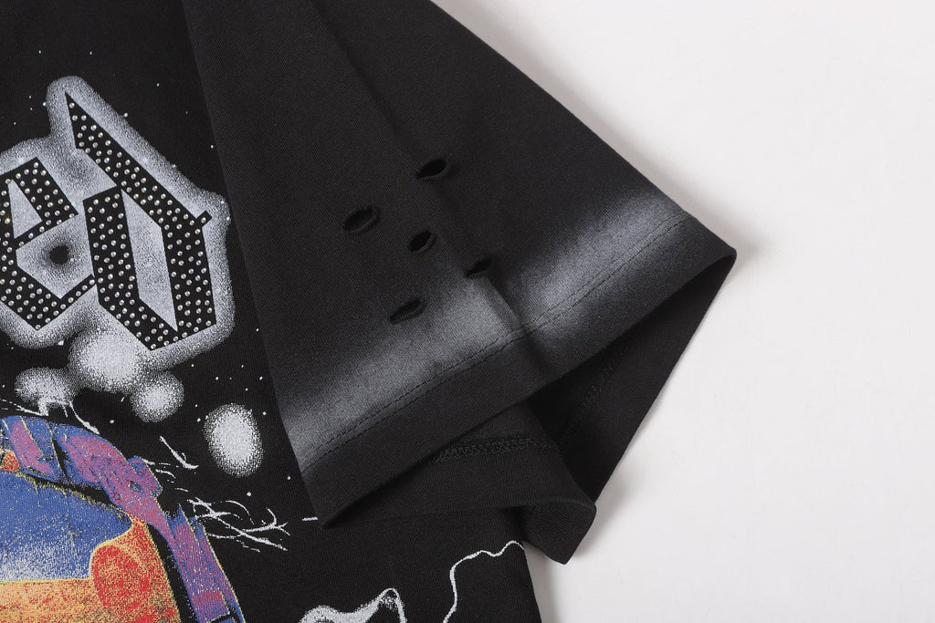 Godspeed New Born Rhinestone Graphic T-Shirt — detail