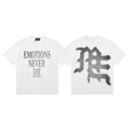 MIXED EMOTION Front Text & Back Logo T-Shirt — hero