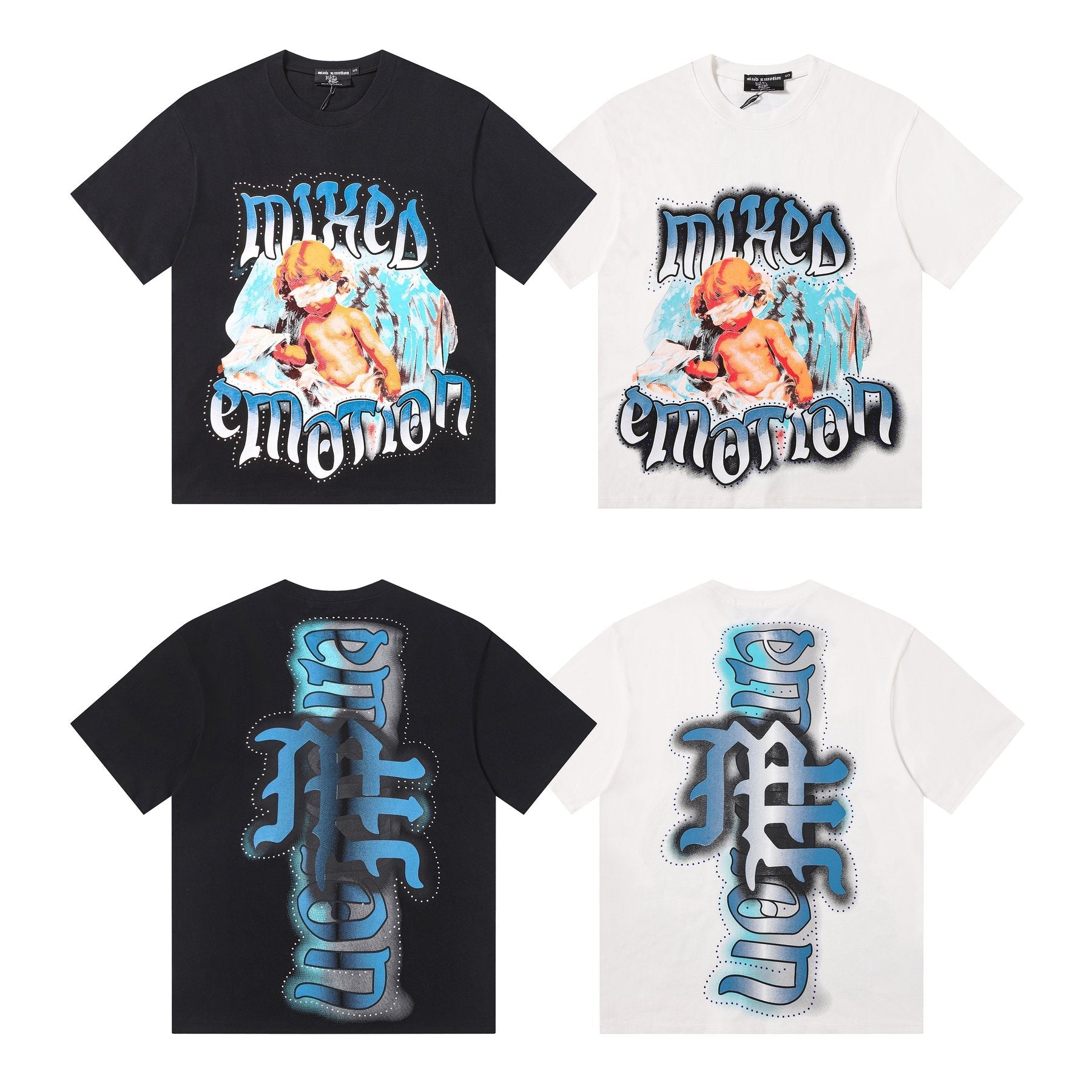 MIXED EMOTION Angel Back Graphic T-Shirt — comparison