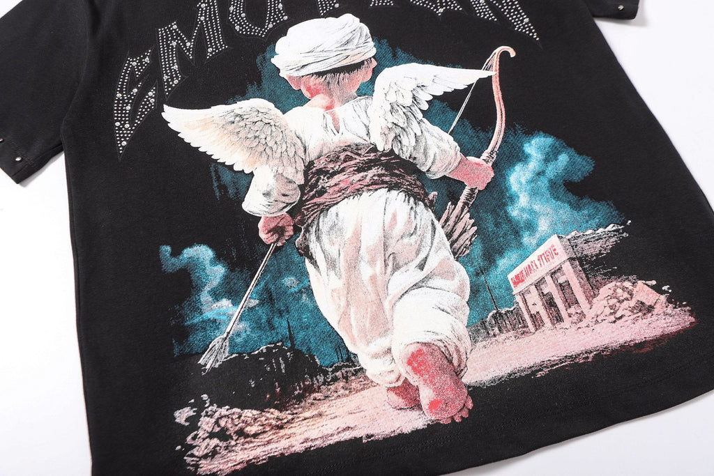 MIXED EMOTION Angel Archer Graphic T-Shirt — detail