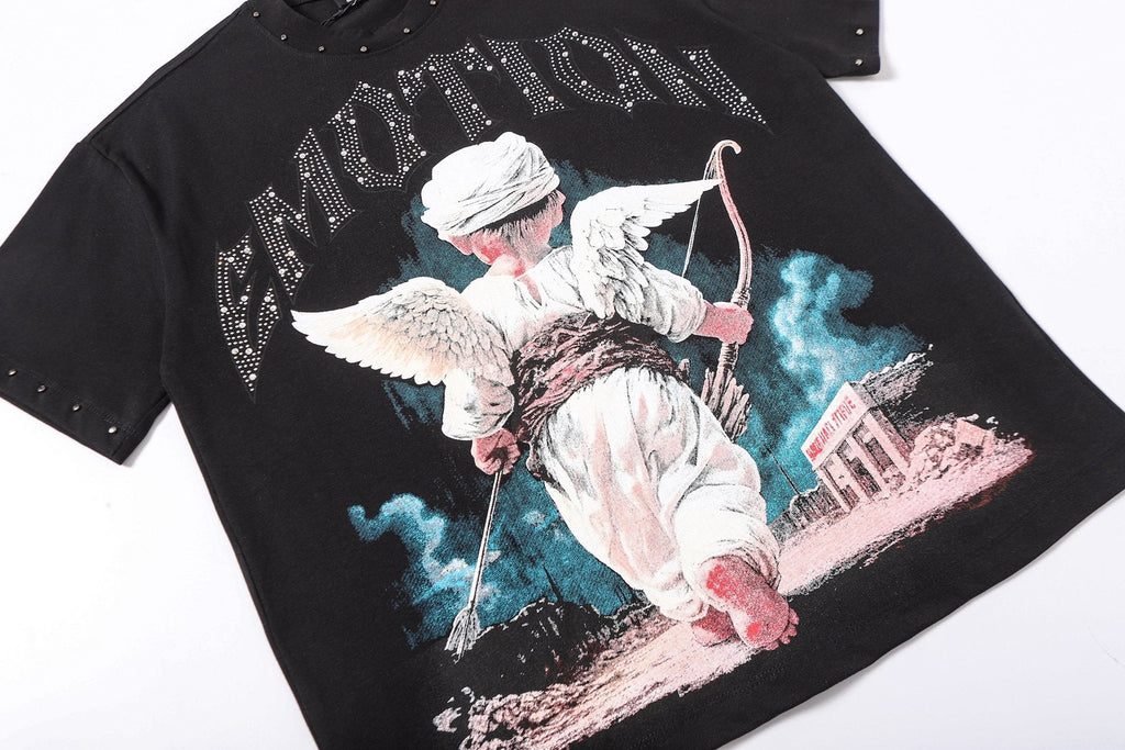 MIXED EMOTION Angel Archer Graphic T-Shirt — detail
