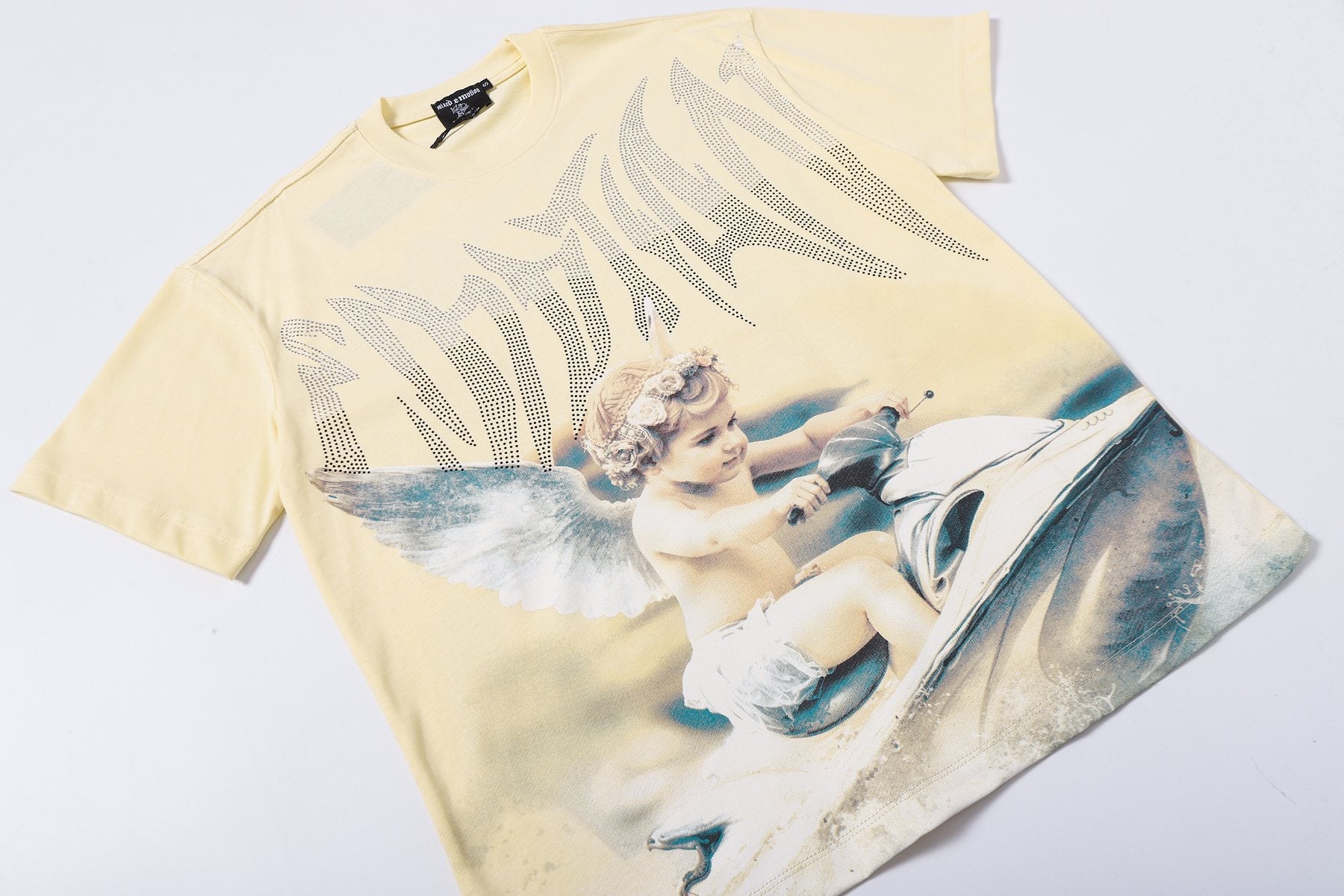 MIXED EMOTION Angel Graphic Short-Sleeve T-Shirt — front