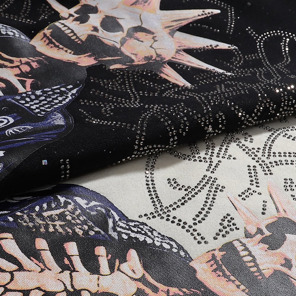 BKYS Revival Skeleton Rhinestone Graphic T-Shirt — detail
