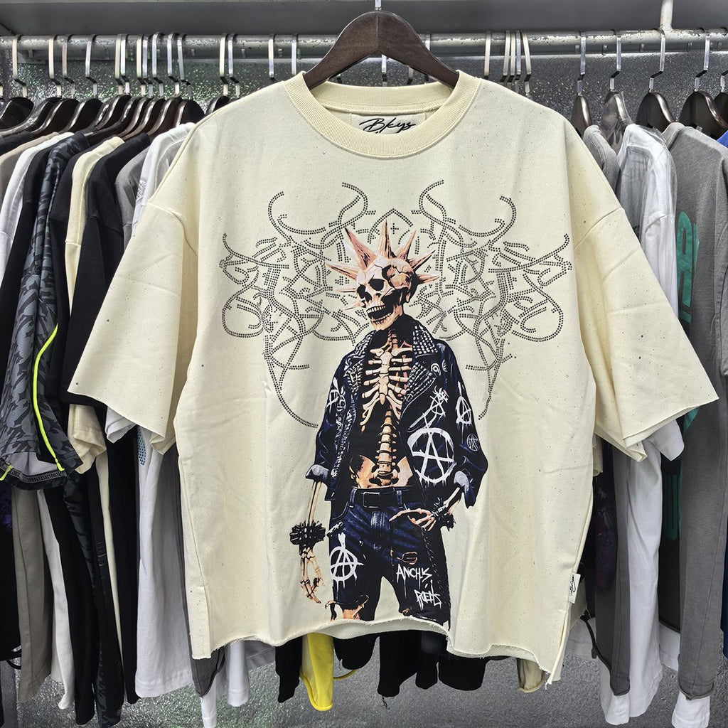 BKYS Revival Skeleton Rhinestone Graphic T-Shirt — context