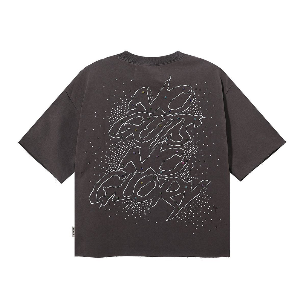 BKYS Revival No Gut No Glory Rhinestone Cropped T-Shirt — back