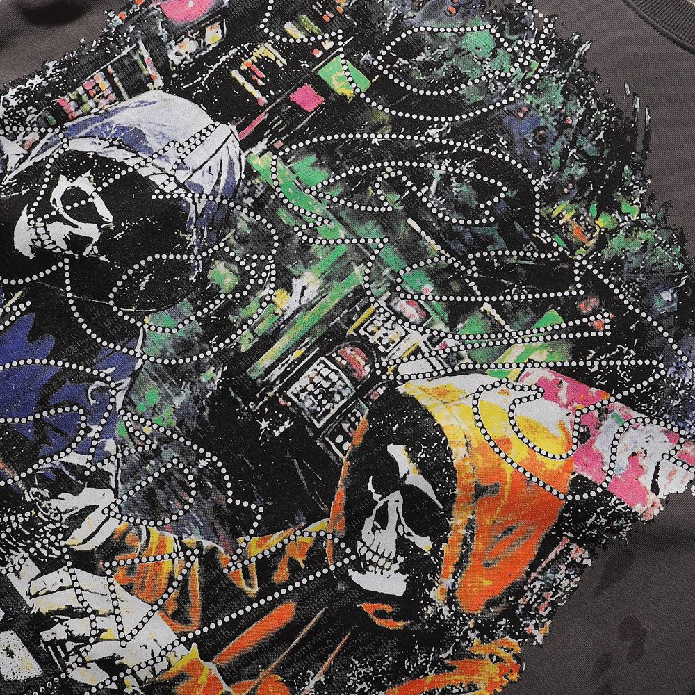 BKYS Revival No Gut No Glory Rhinestone Cropped T-Shirt — detail