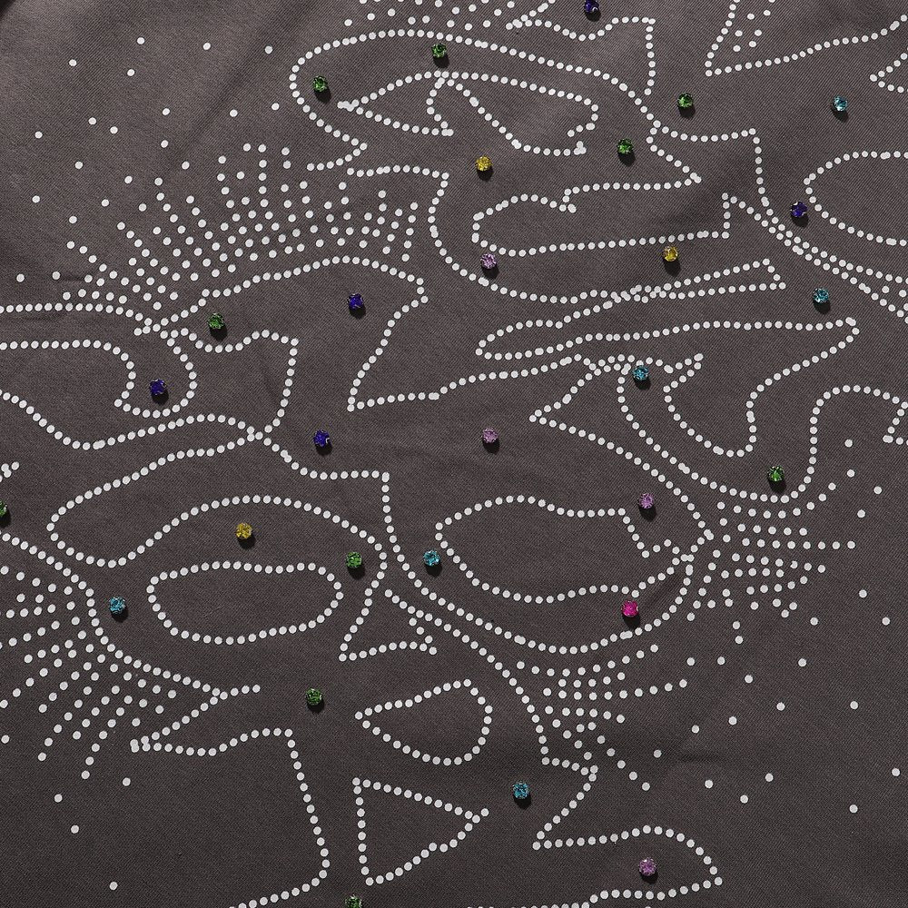 BKYS Revival No Gut No Glory Rhinestone Cropped T-Shirt — detail