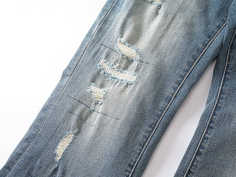 Purple Brand Distressed Flared Jeans — detail
