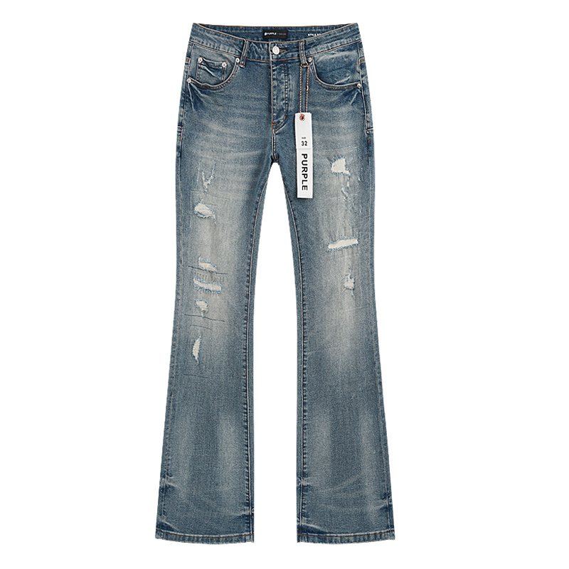 Purple Brand Distressed Flared Jeans — hero