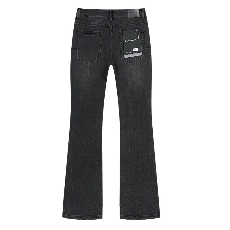 Purple Brand Black Washed Rhinestone Detail Jeans — back