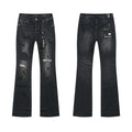 Purple Brand Black Distressed Bootcut Jeans — hero