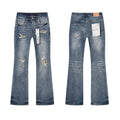 Purple Brand Blue Distressed Bootcut Jeans — hero