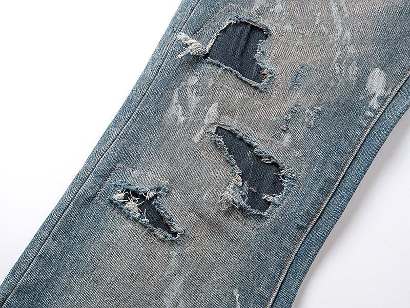 Purple Brand Distressed Flare Jeans — detail