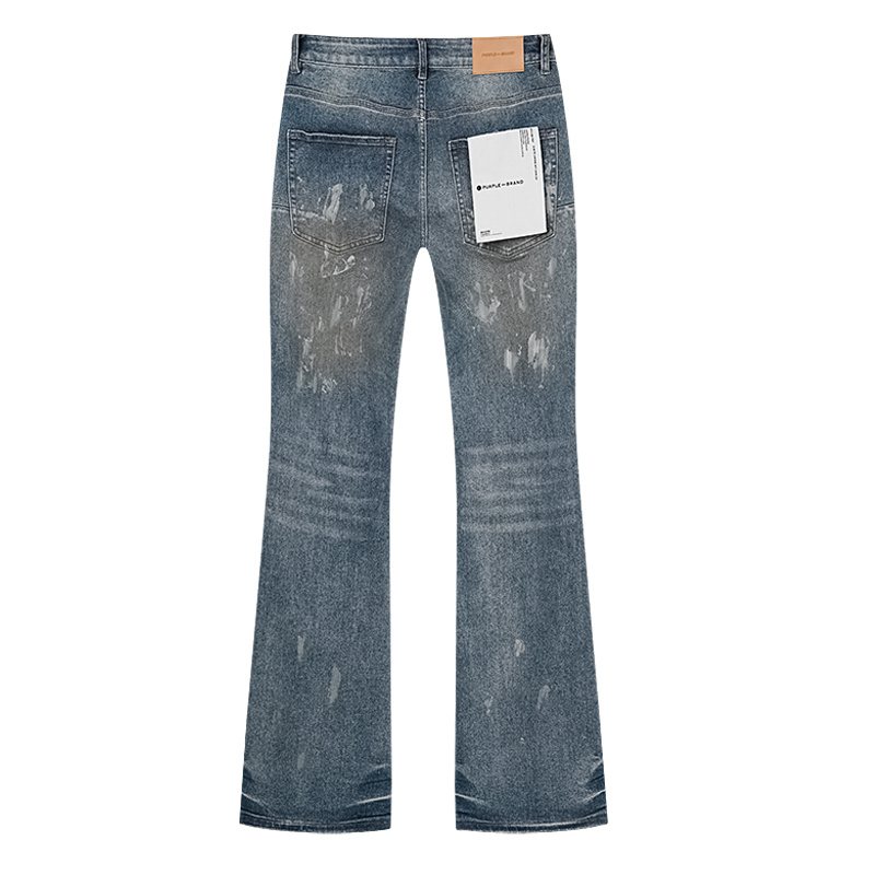 Purple Brand Distressed Flare Jeans — front