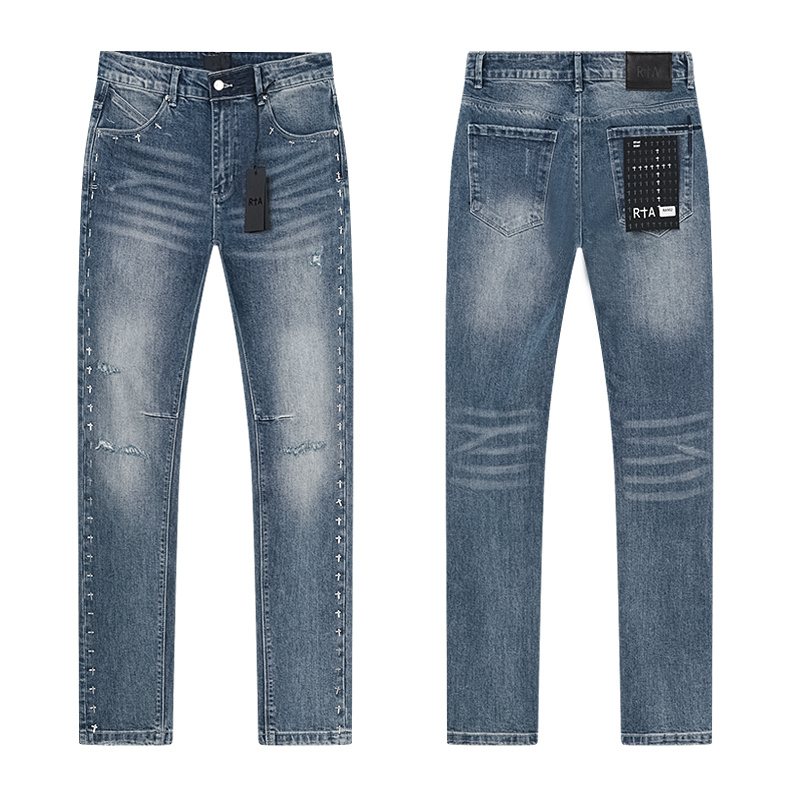 RTA Bryant Skinny Cross-Embellished Jeans — hero