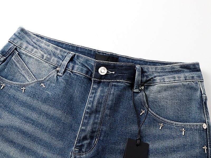 RTA Bryant Skinny Cross-Embellished Jeans — detail