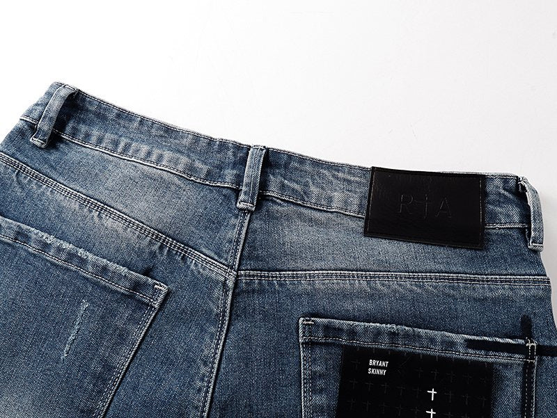 RTA Bryant Skinny Cross-Embellished Jeans — detail