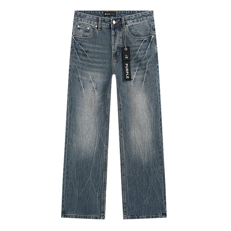 Purple Brand PU807 Washed Blue Distressed Jeans — front
