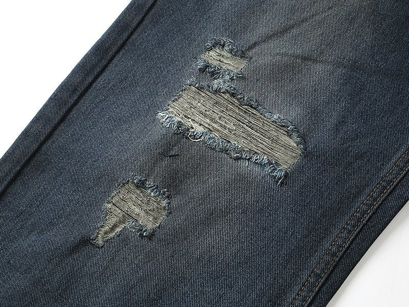 Purple Brand Dark Blue Distressed Jeans — detail