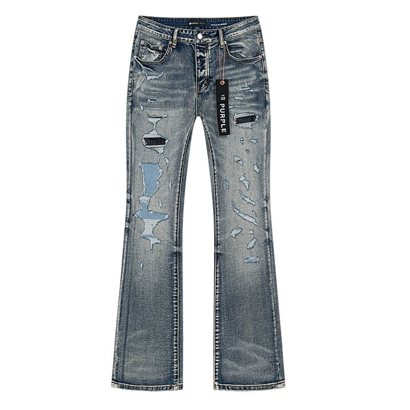 Purple Brand Distressed Flared Jeans — hero