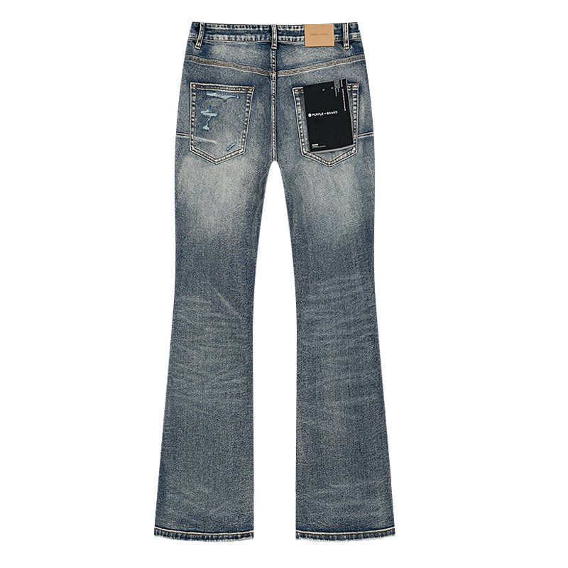 Purple Brand Distressed Flared Jeans — back