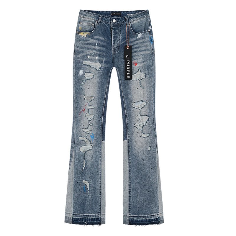 Purple Brand Distressed Washed Denim Jeans — hero
