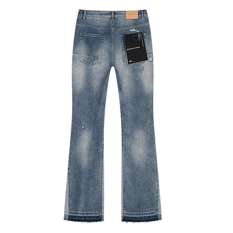 Purple Brand Distressed Washed Denim Jeans — back