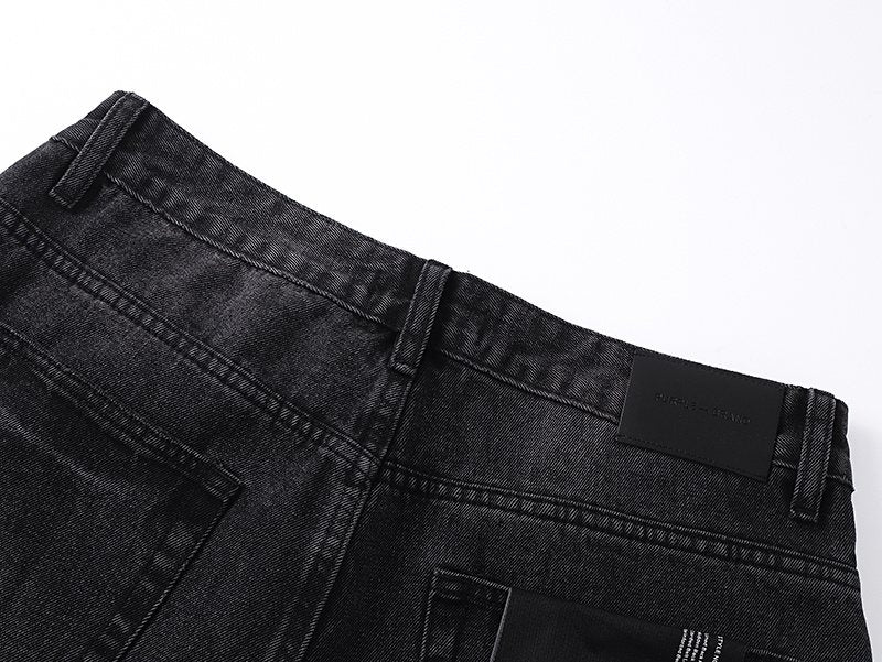 Purple Brand PU813 Washed Black Distressed Jeans — detail