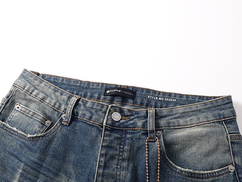 Purple Brand Blue Washed Flare Jeans — detail