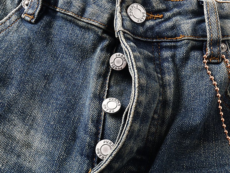 Purple Brand Blue Washed Flare Jeans — detail